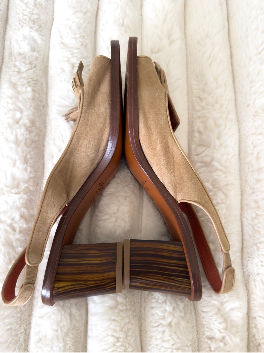 Santoni Rose Collection Sling Back Peep Toe Sandals Italian Luxury - Picture 5 of 8
